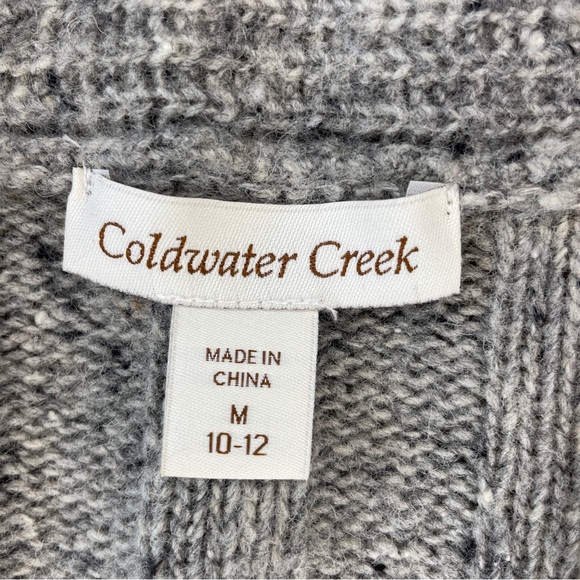 Coldwater Creek Wool Blend Shawl Neck Toggle Cardigan Sweater - Gray - Picture 5 of 15